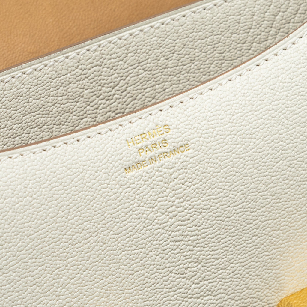 HERMES MINI CONSTANCE CHÈVRE MYSORE MUSHROOM/BISCUIT GHW
