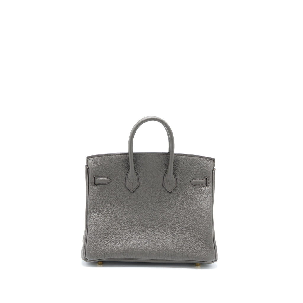 HERMES BIRKIN 25 TOGO 8F GRIS ETAIN GHW