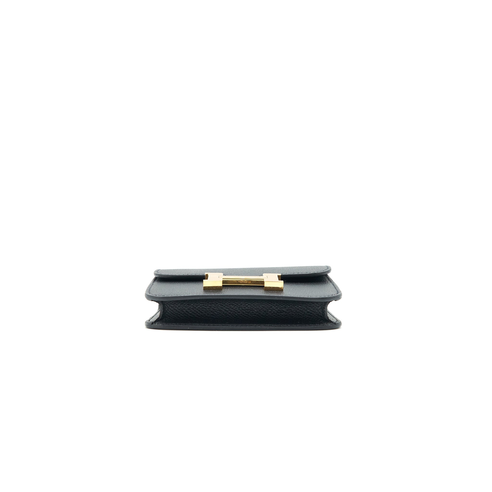 HERMES CONSTANCE SLIM WALLET EPSOM NOIR GHW
