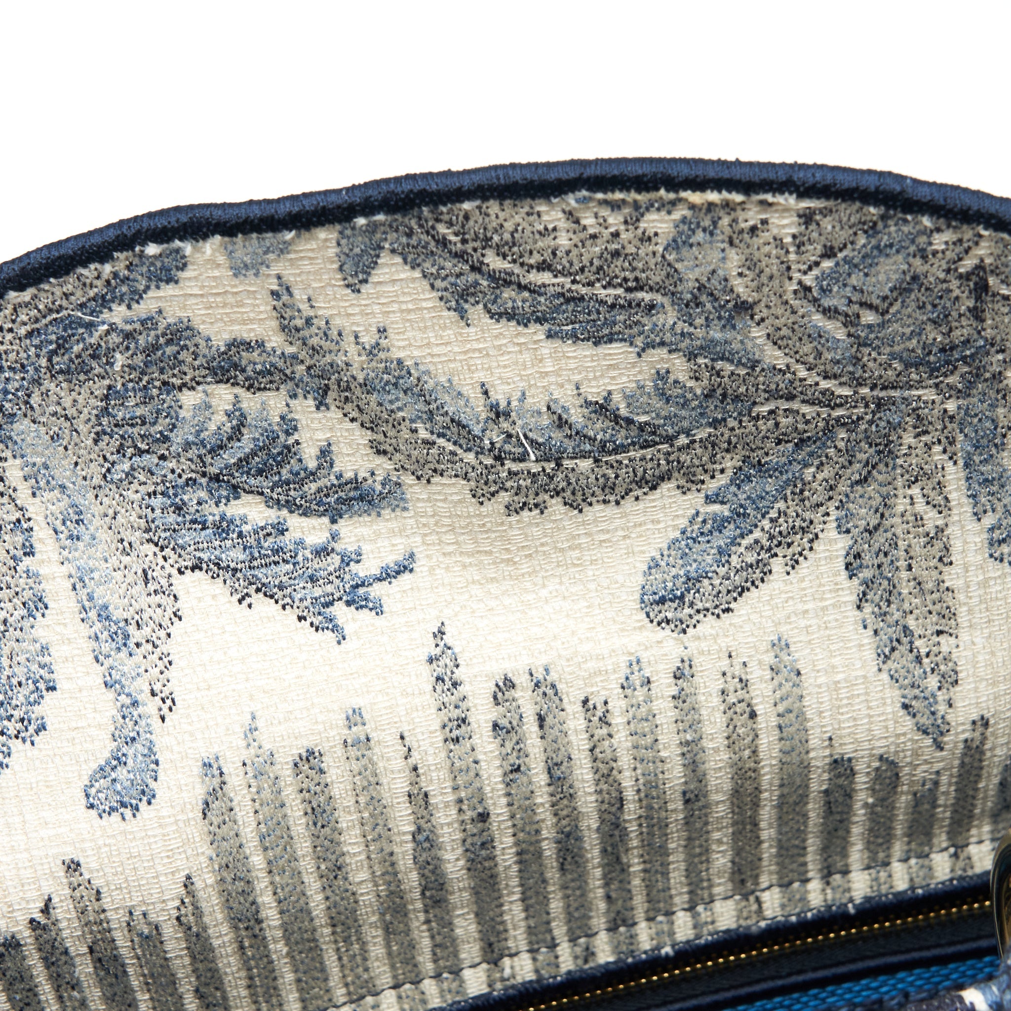 DIOR MEDIUM LADY D-LITE BAG AQUA BLUE TOILE DE JOUY EMBROIDERY