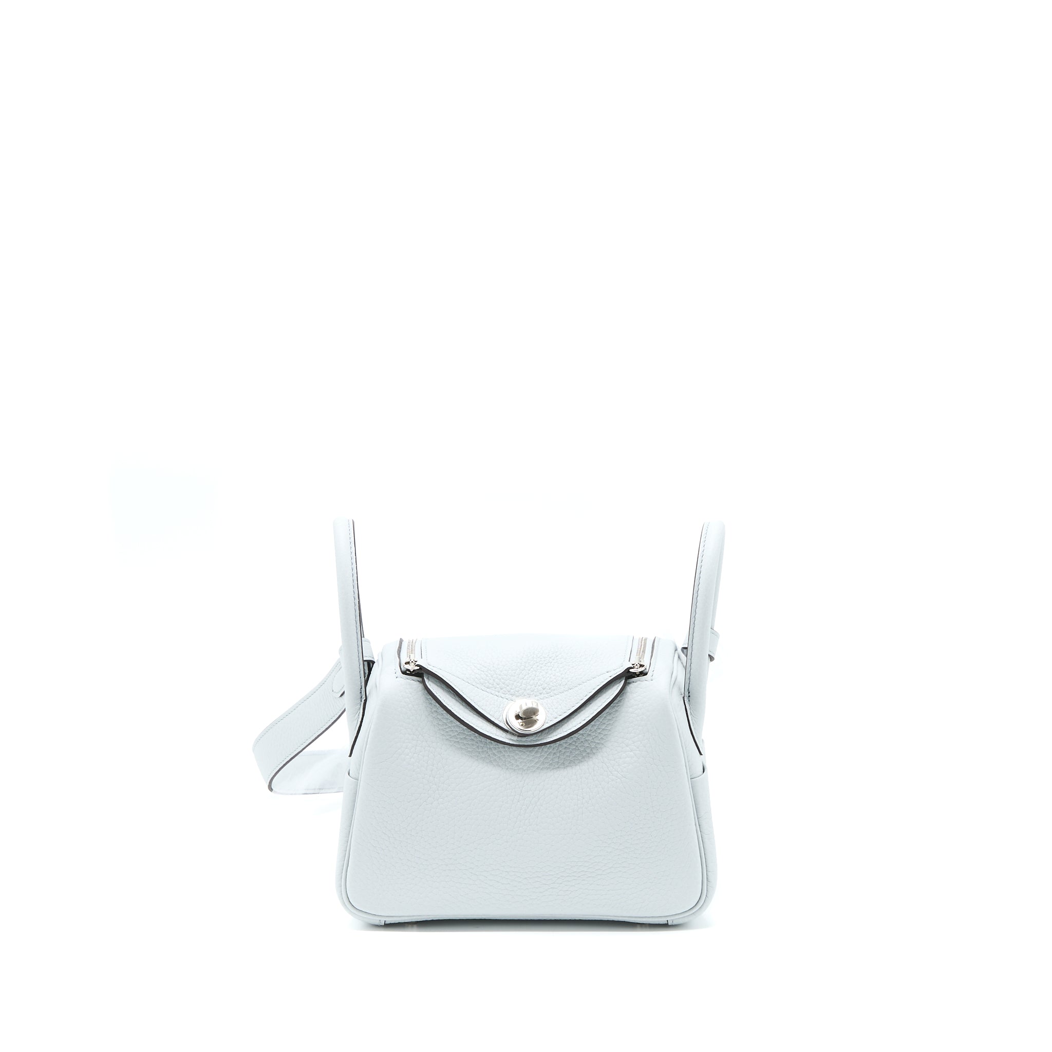 HERMES MINI LINDY CLEMENCE BLUE PALE SHW