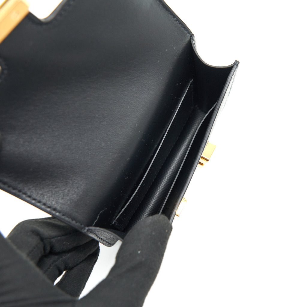 HERMES CONSTANCE SLIM WALLET EPSOM NOIR GHW