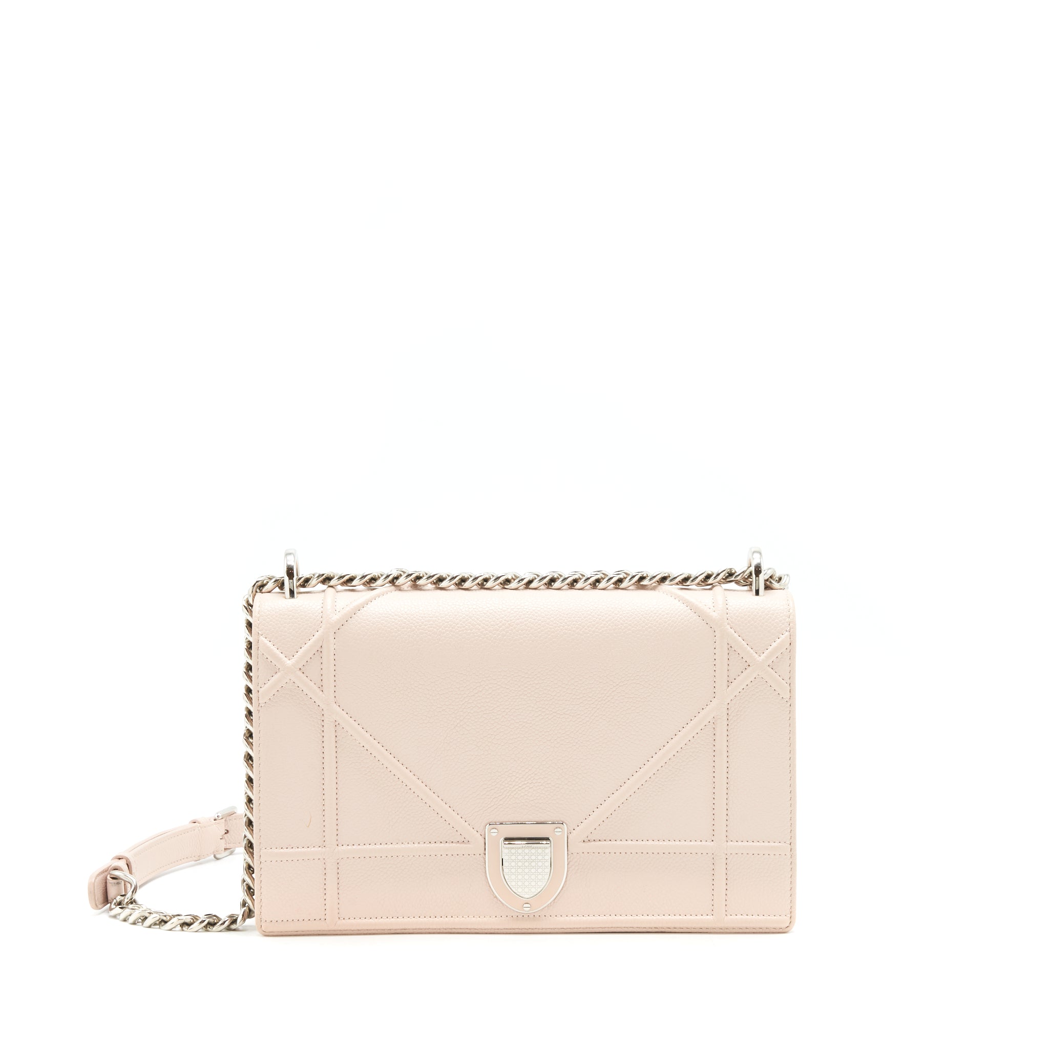 DIOR MEDIUM DIORAMA BAG GRAINED CALFSKIN LIGHT PINK SHW