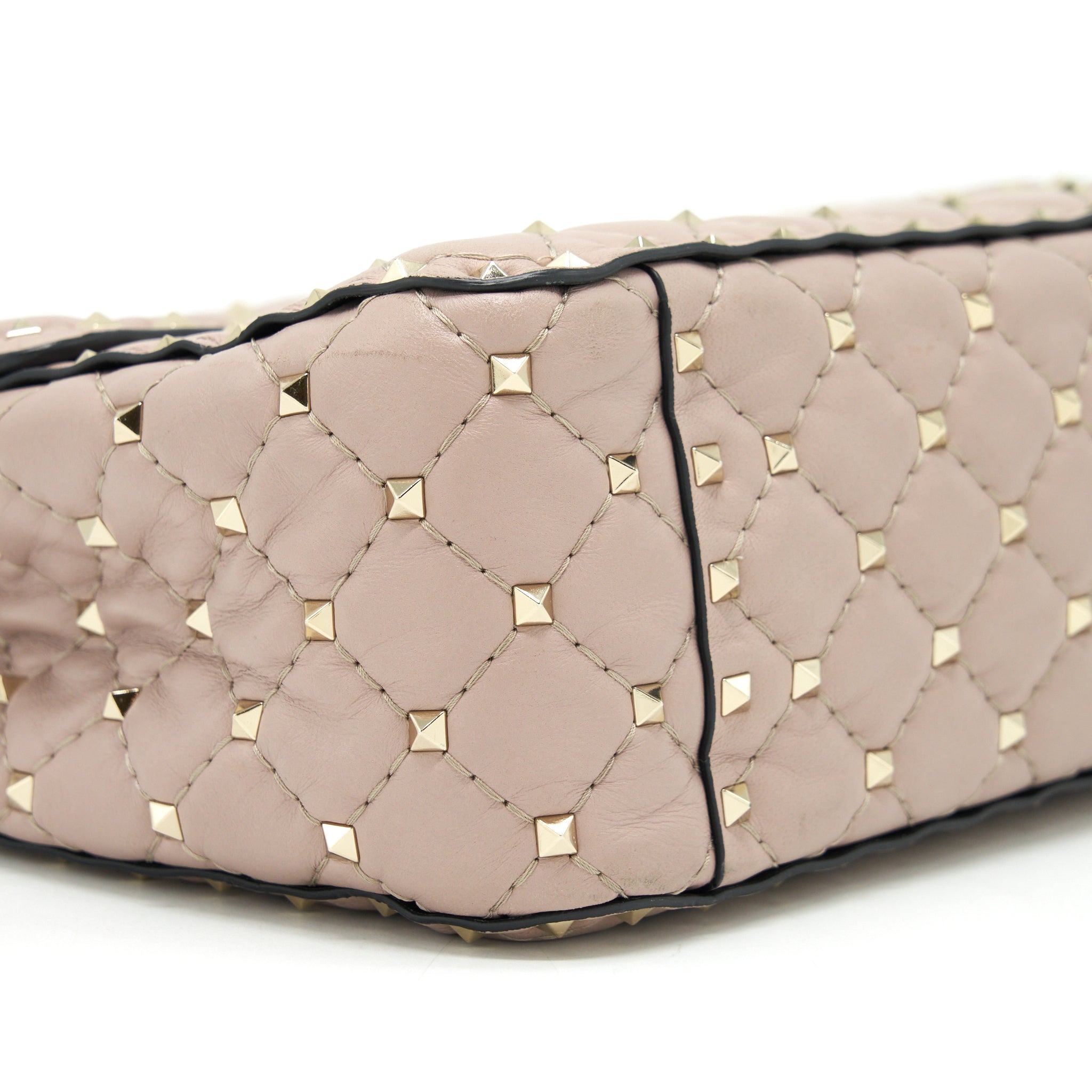VALENTINO ROCKSTUD SPIKE NAPPA LEATHER CROSSBODY BAGS POUDRE