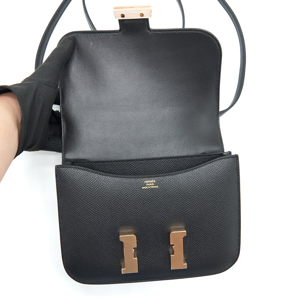 HERMES CONSTANCE MINI EPSOM BLACK RGHW