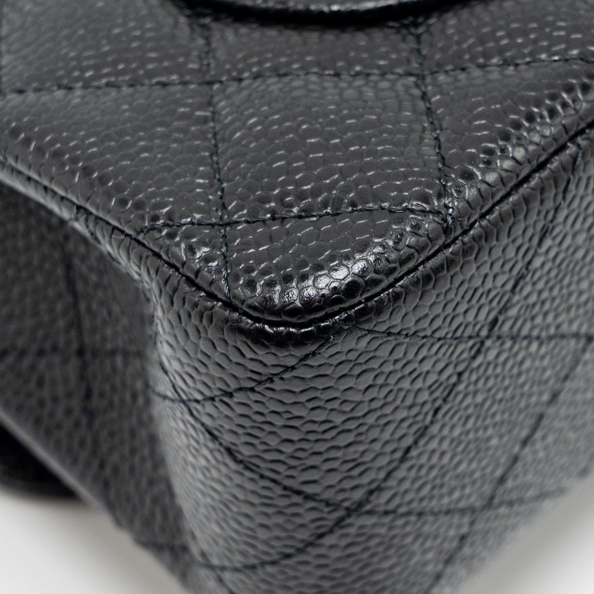 CHANEL SMALL CLASSIC DOUBLE FLAP BAG CAVIAR BLACK SHW