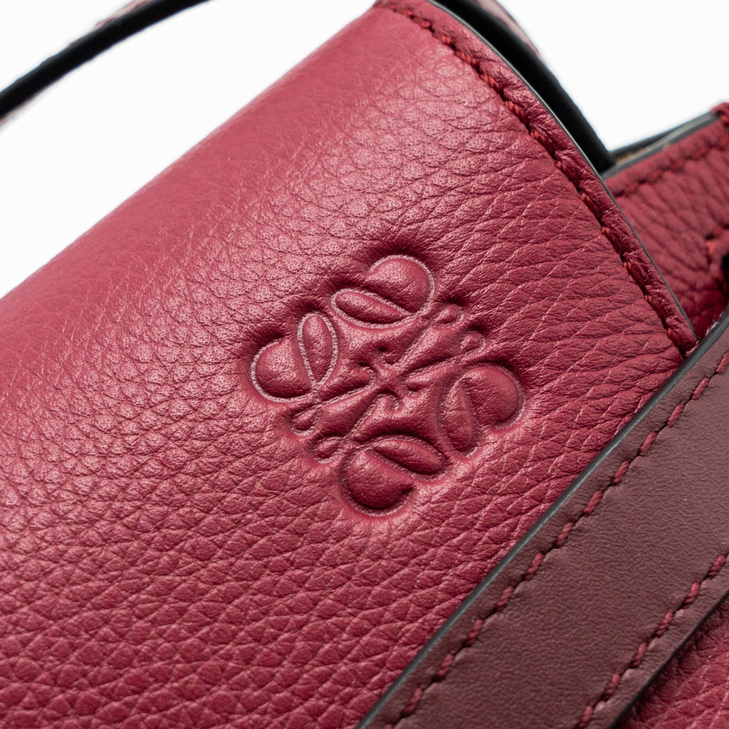 LOEWE MINI GATE BAG CALFSKIN MULTICOLOR RASPBERRY GHW