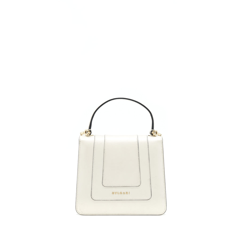 BVLGARI TOP HANDLE SERPENTI BAG WHITE