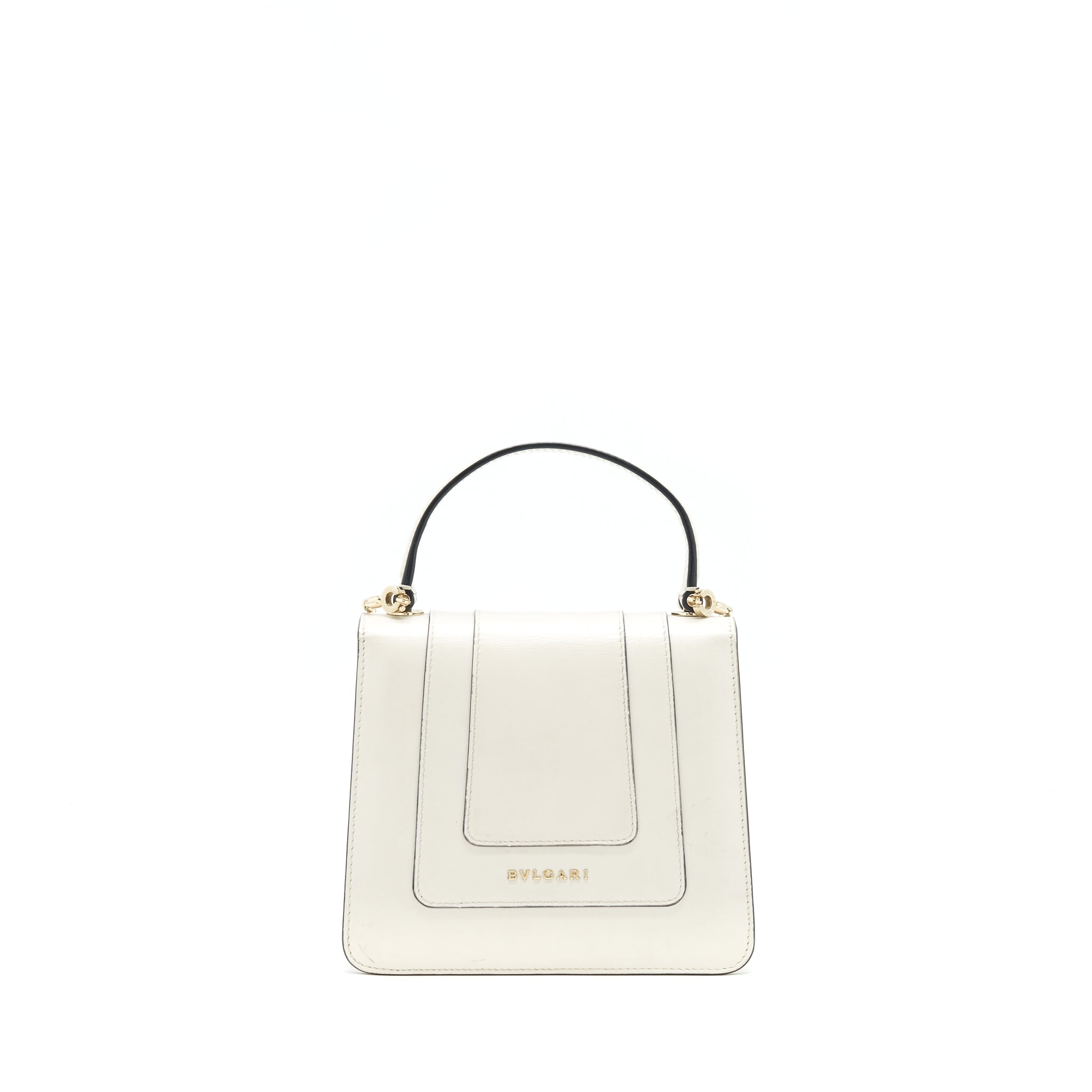 BVLGARI TOP HANDLE SERPENTI BAG WHITE