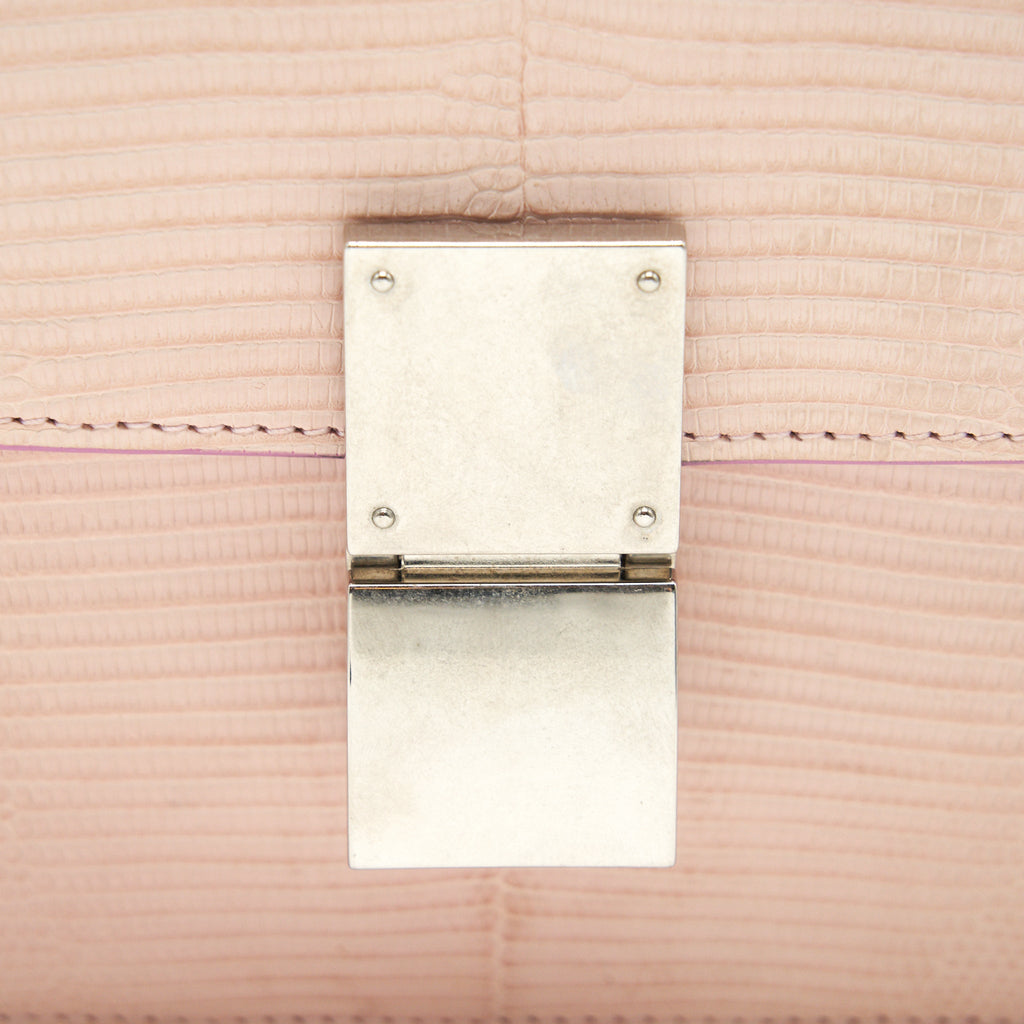 CELINE CLASSIC BAG IN LIZARD LIGHT PINK