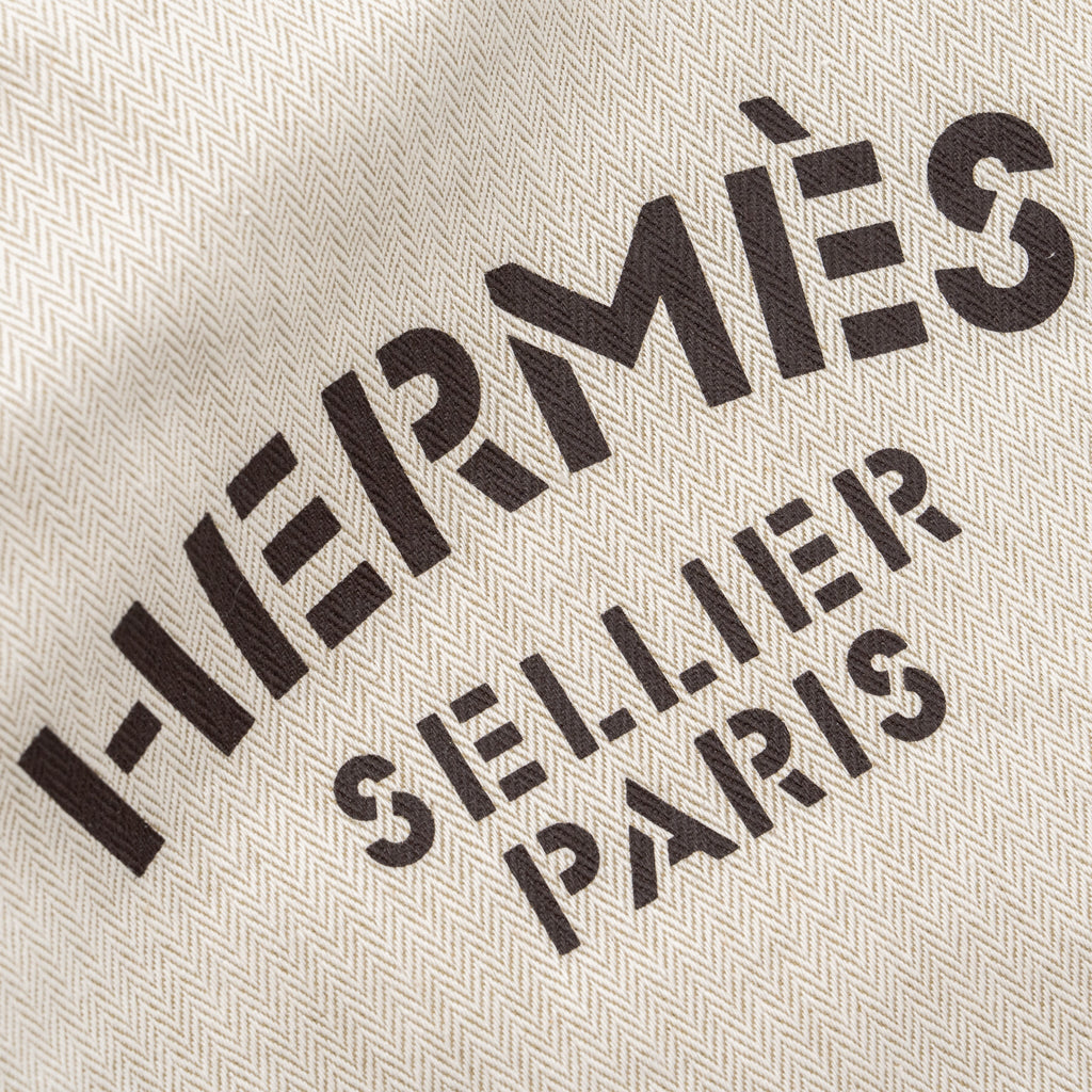 HERMES ALINE GROOMING BAG CANVAS CRAIE / GOLD