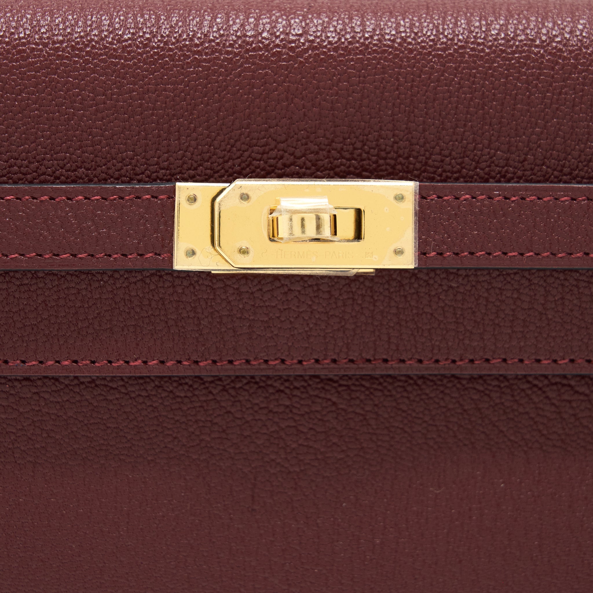 HERMES KELLY TO GO CHEVRON MYSORE 55 ROUGE H GHW