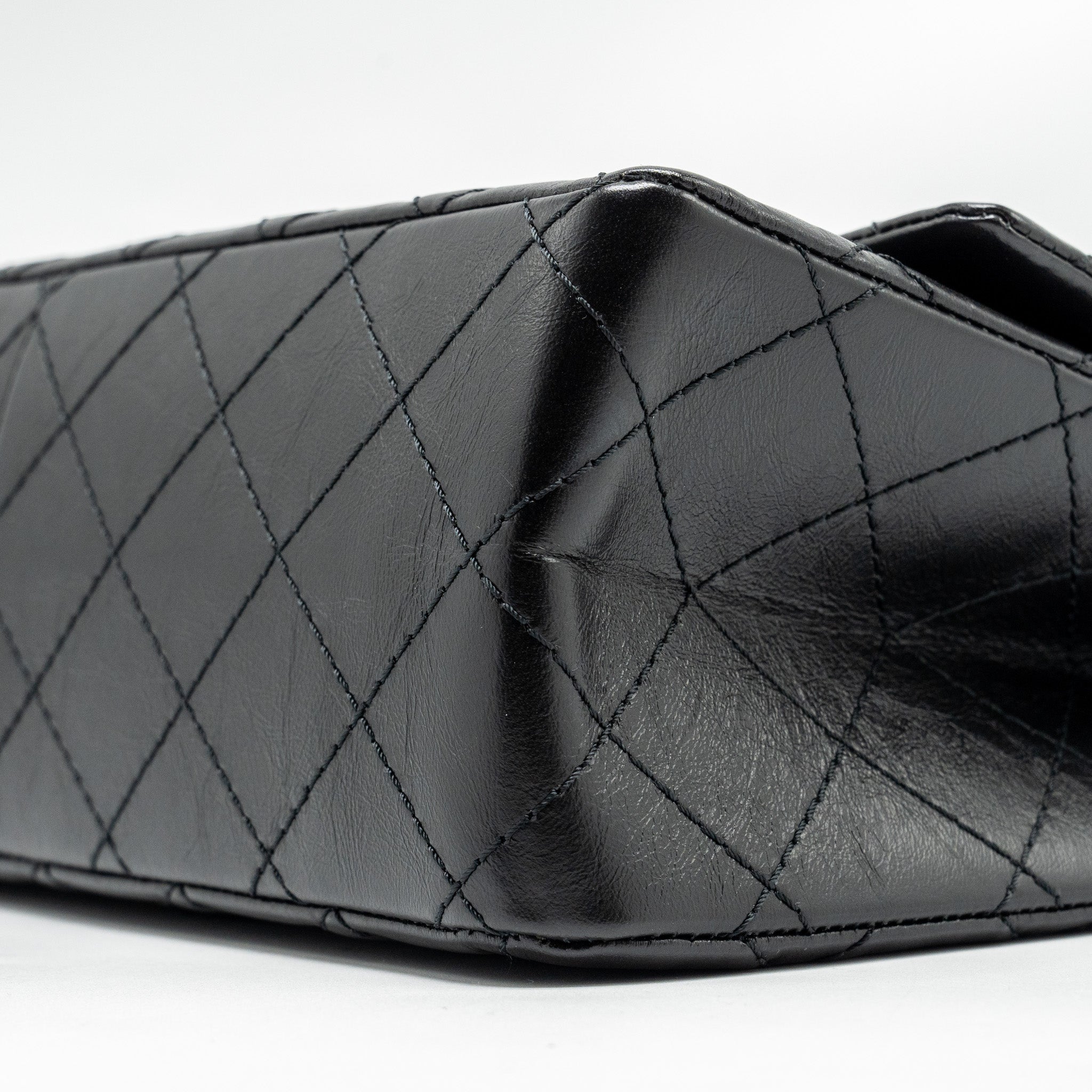 CHANEL LARGE 2.55 REISSUE FLAP BAG AGED CALFSKIN BLACK GHW
