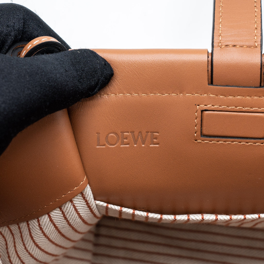 LOEWE CUSHION TOTE BAG FELT/LEATHER CAMEL
