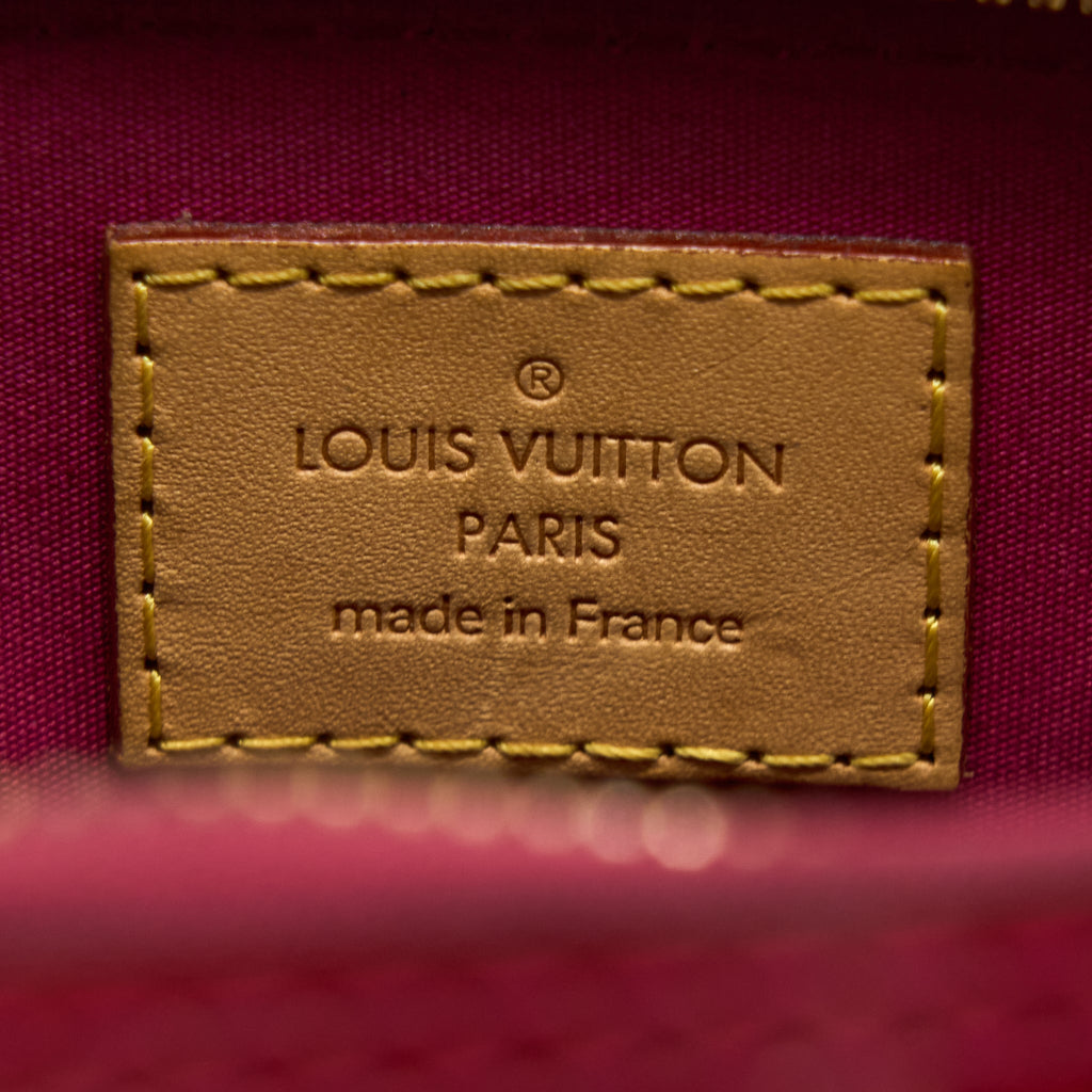 LOUIS VUITTON ALMA BB VERNIS ROSE INDIAN GHW