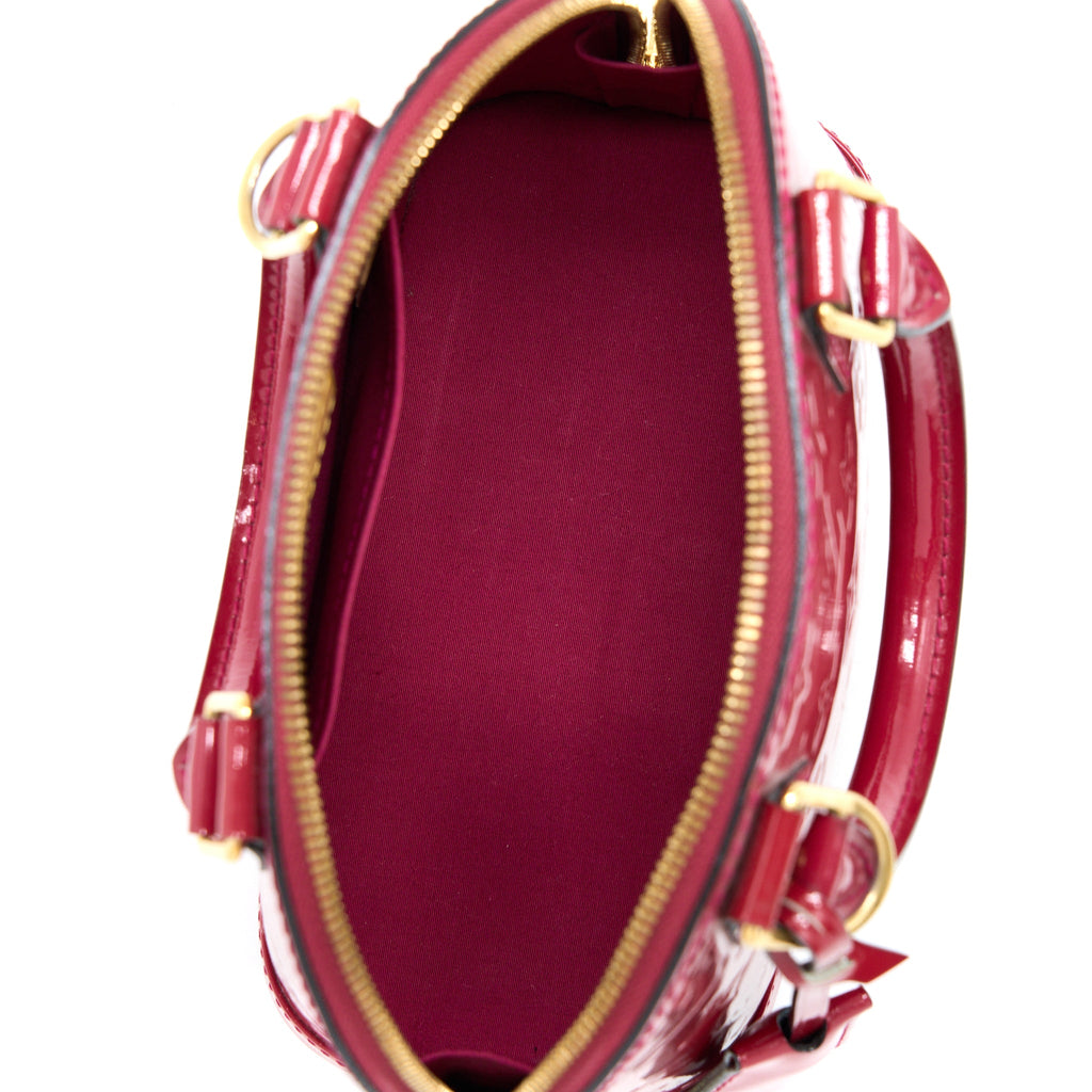 LOUIS VUITTON ALMA BB VERNIS ROSE INDIAN GHW
