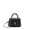 CHANEL MINI COCO HANDLE CAVIAR BLACK LGHW