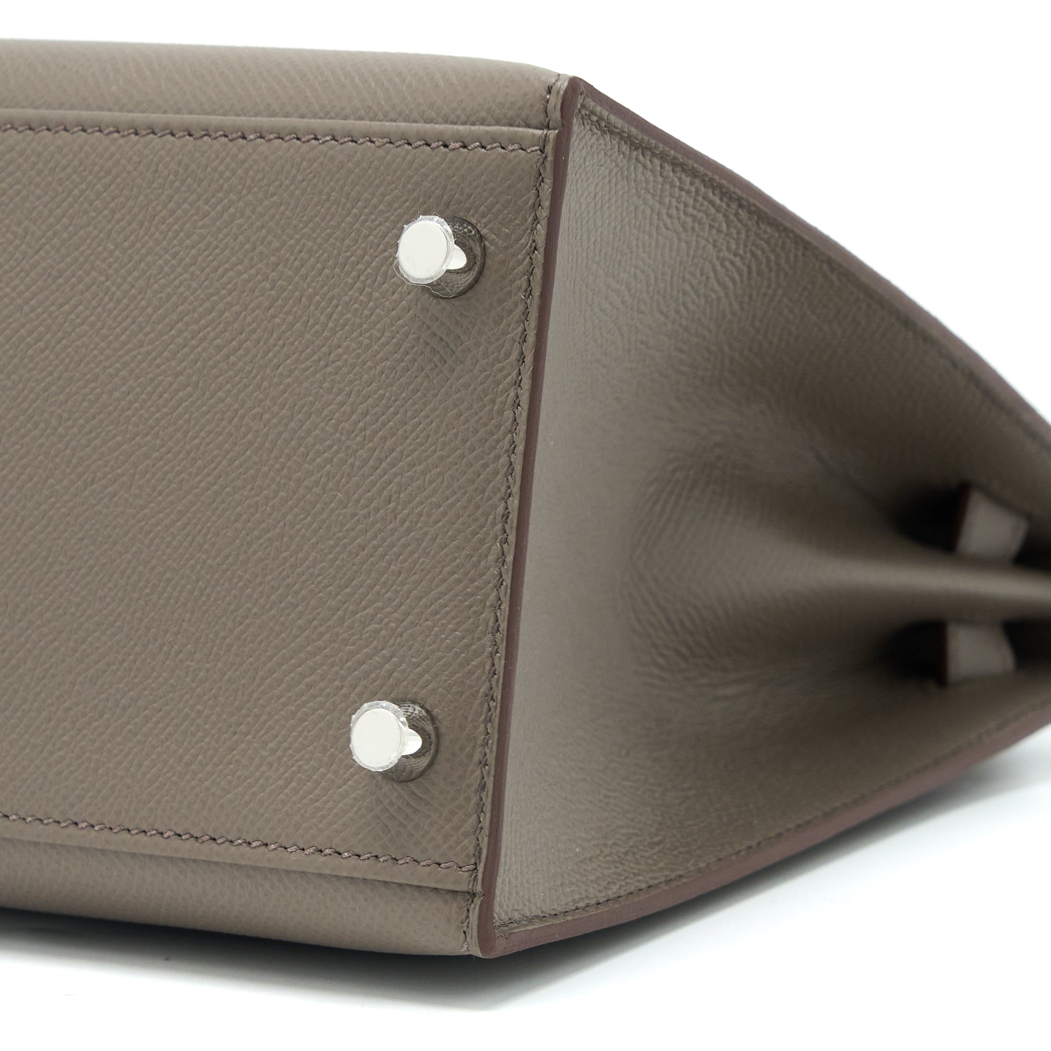 HERMES KELLY 28 EPSOM 8F GRIS ETAIN SHW