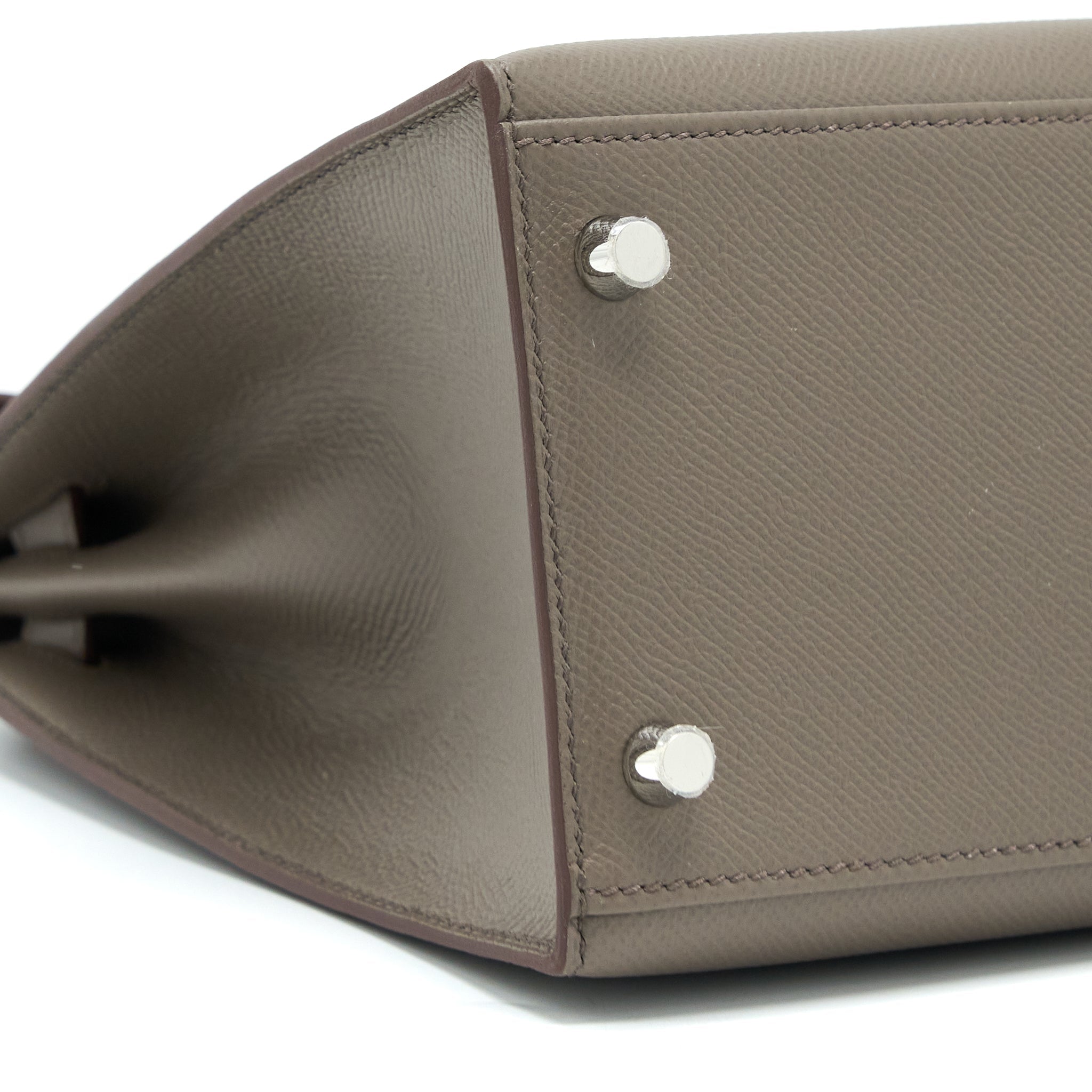 HERMES KELLY 28 EPSOM 8F GRIS ETAIN SHW