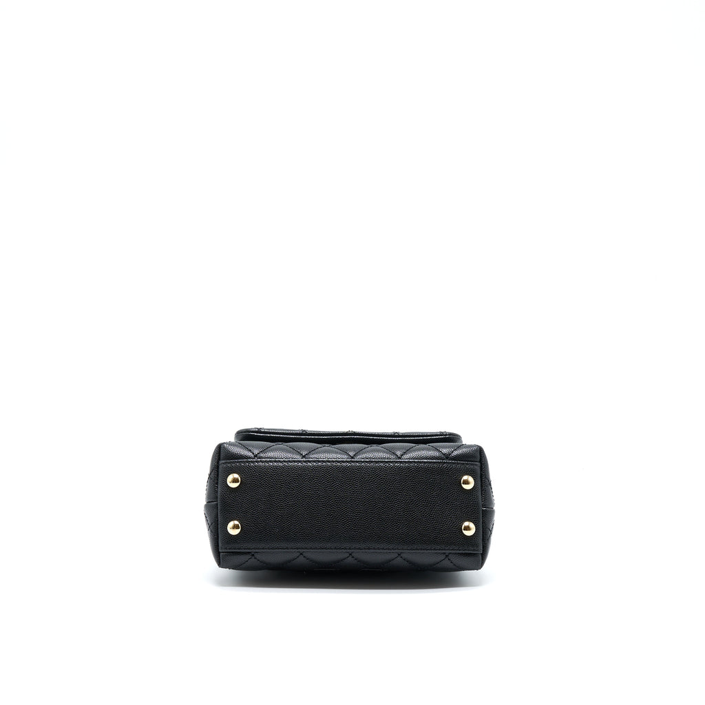 CHANEL MINI COCO HANDLE CAVIAR BLACK LGHW