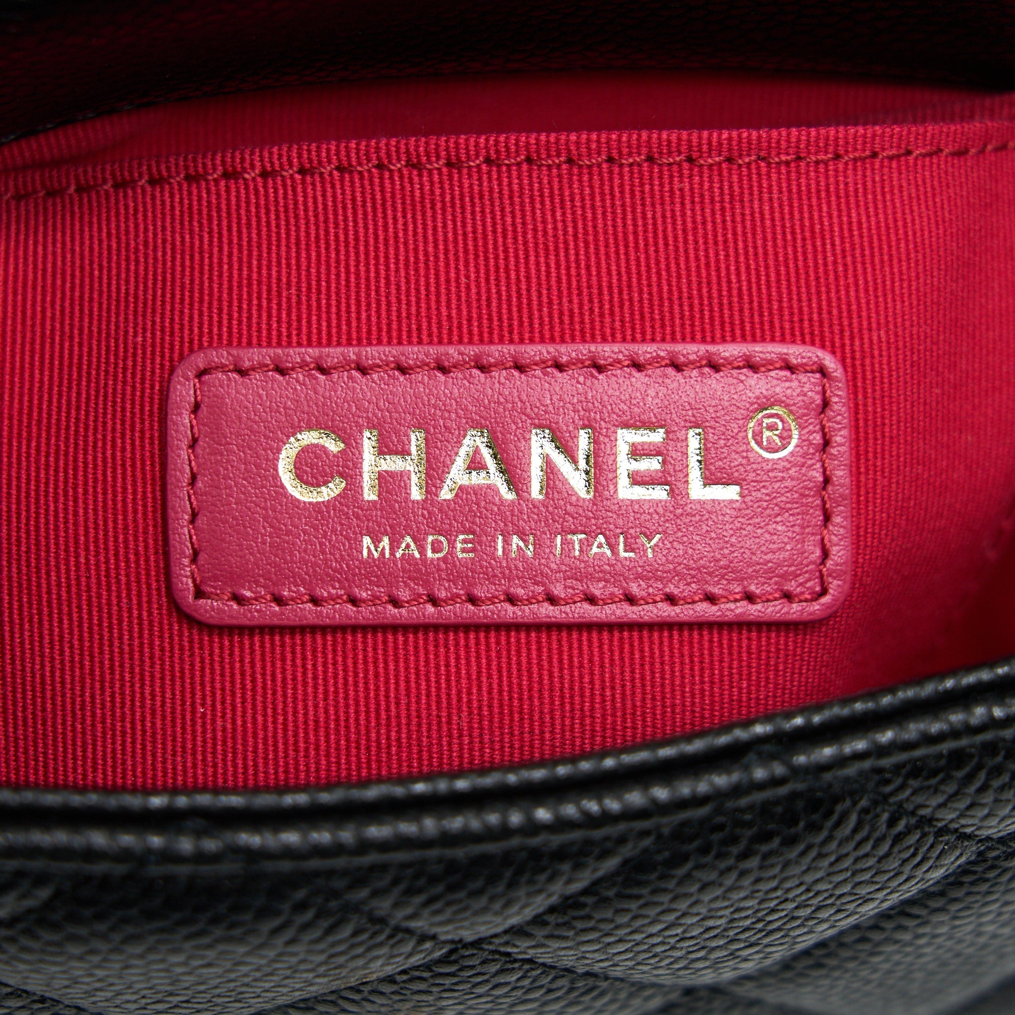 CHANEL 21A MINI SQUARE FLAP BAG CAVIAR BLACK GHW