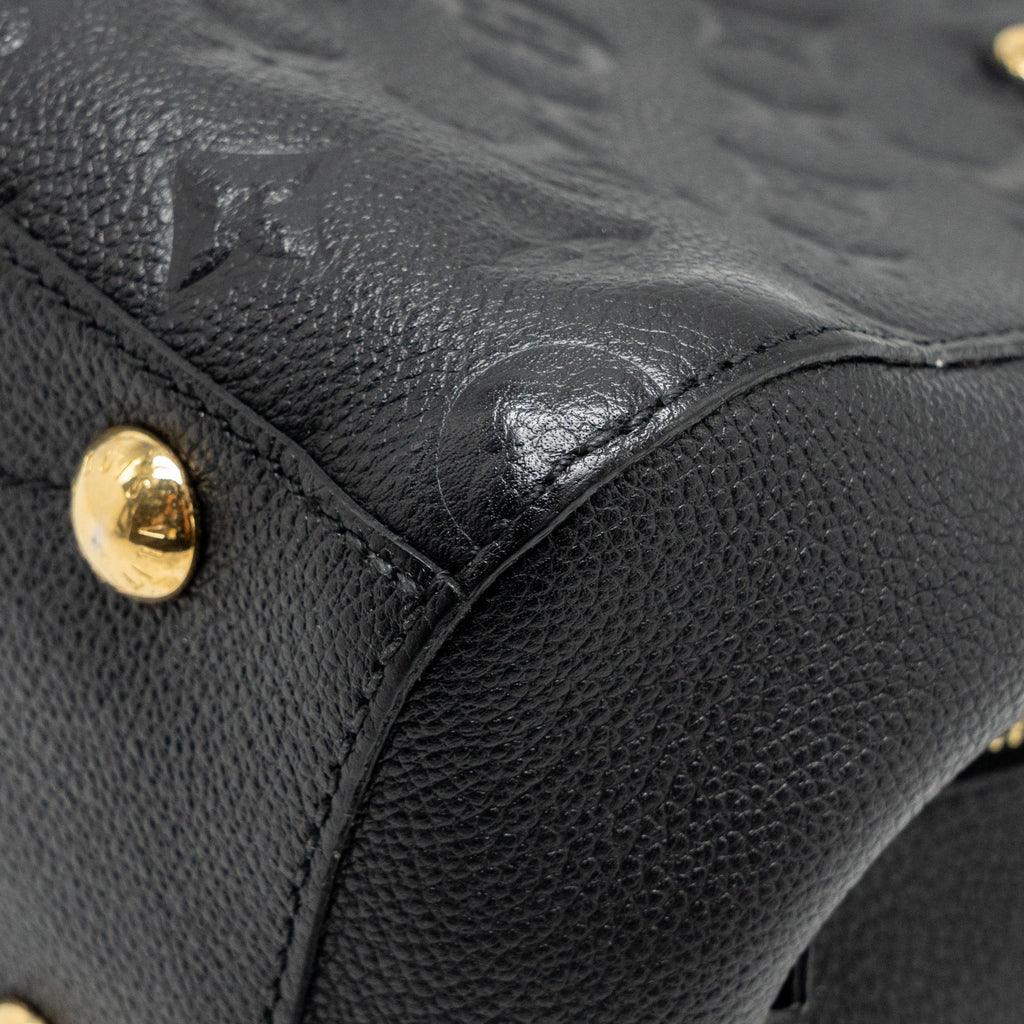 LOUIS VUITTON MONTAIGNE BB MONOGRAM EMPREINTE BLACK GHW