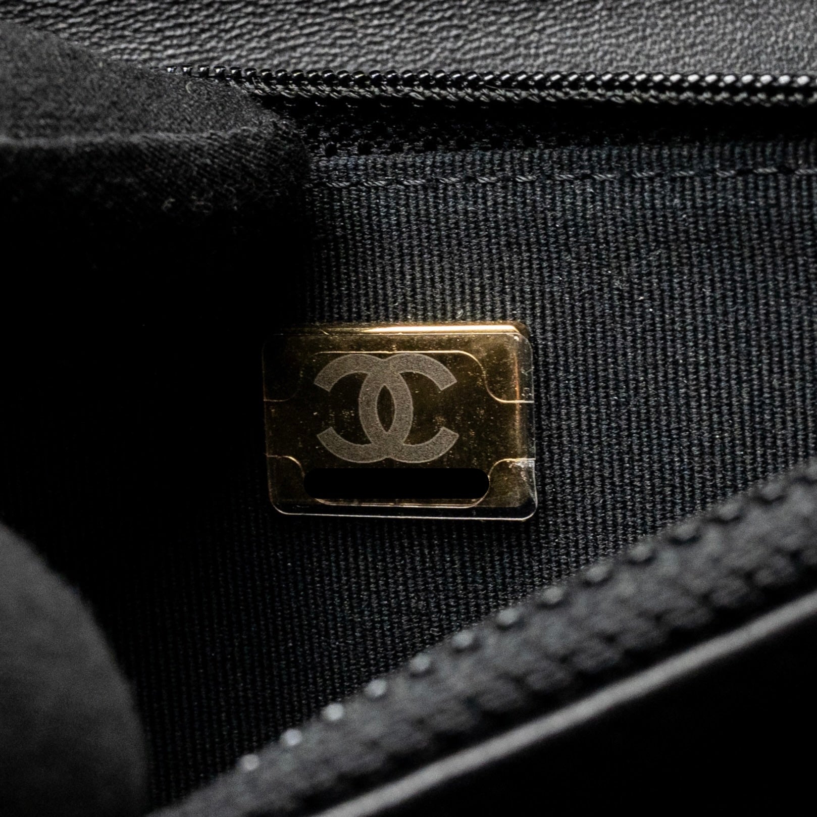 CHANEL TRENDY CC WALLET ON CHAIN LAMBSKIN BLACK LGHW (MICROCHIP)
