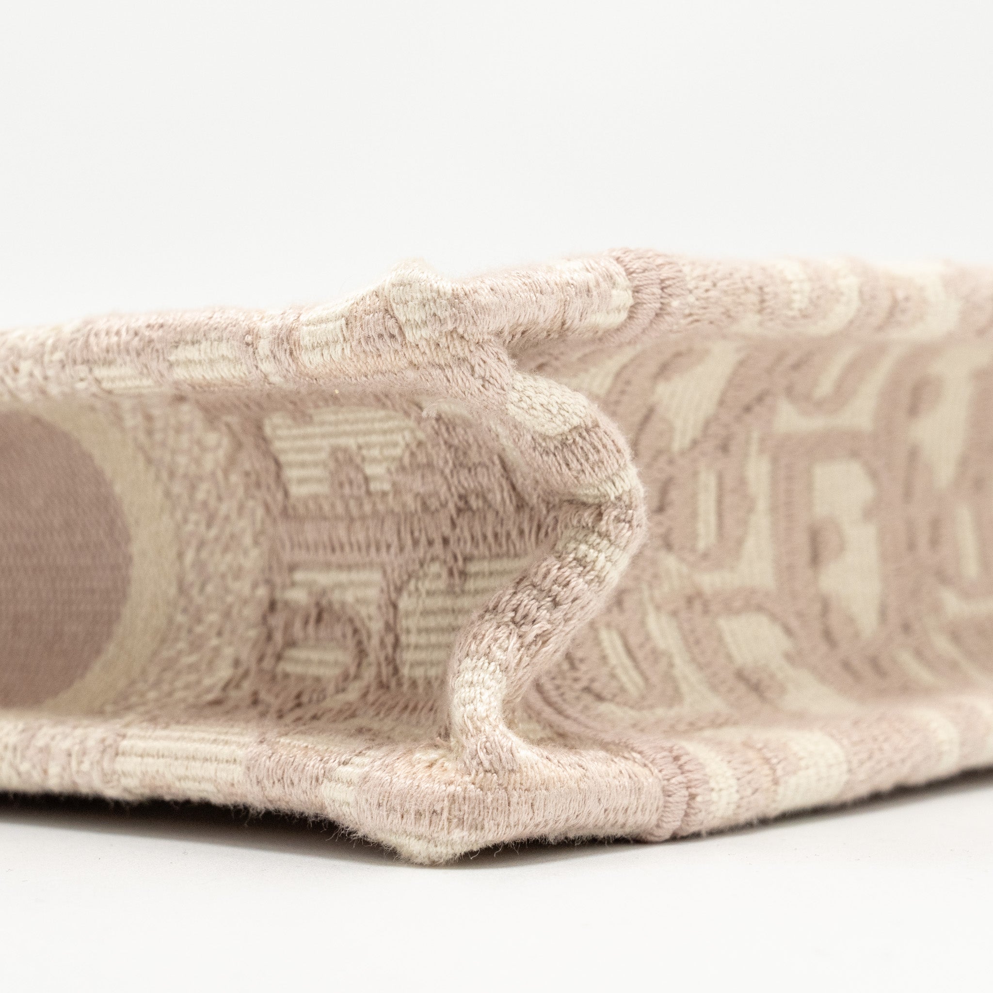 DIOR MINI BOOK TOTE OBLIQUE EMBROIDERY PINK
