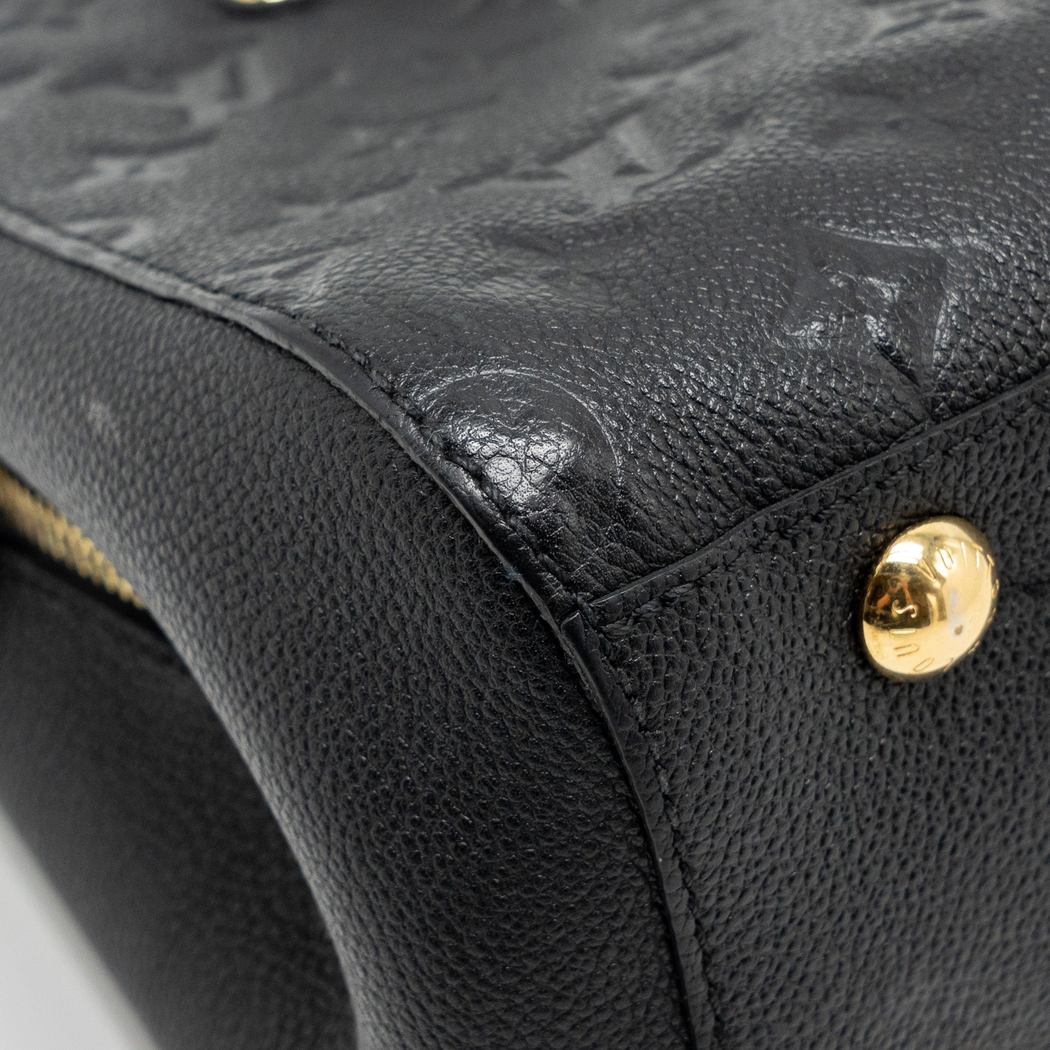 LOUIS VUITTON MONTAIGNE BB MONOGRAM EMPREINTE BLACK GHW