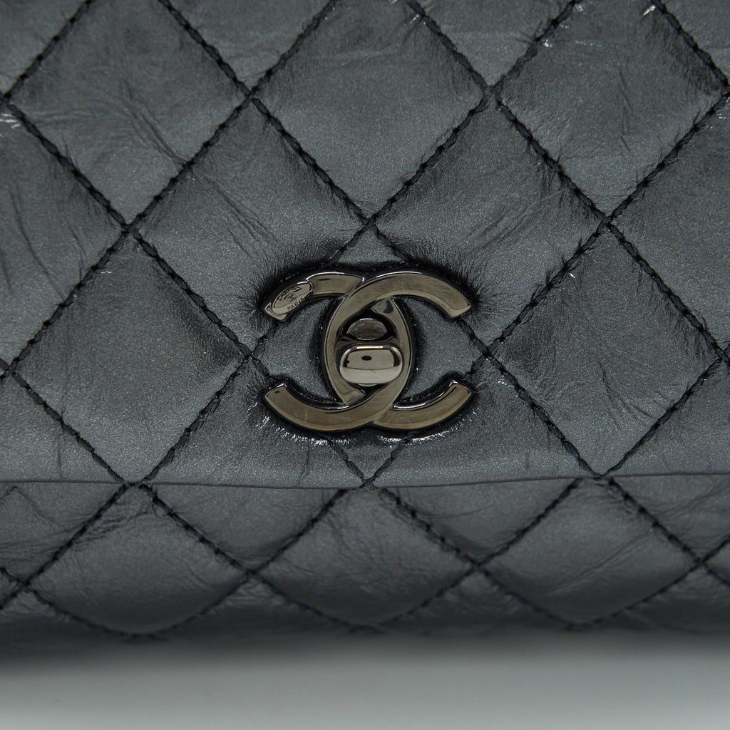 CHANEL SMALL COCO HANDLE AGED CALFSKIN SO BLACK WITH BLACK HARDWARE