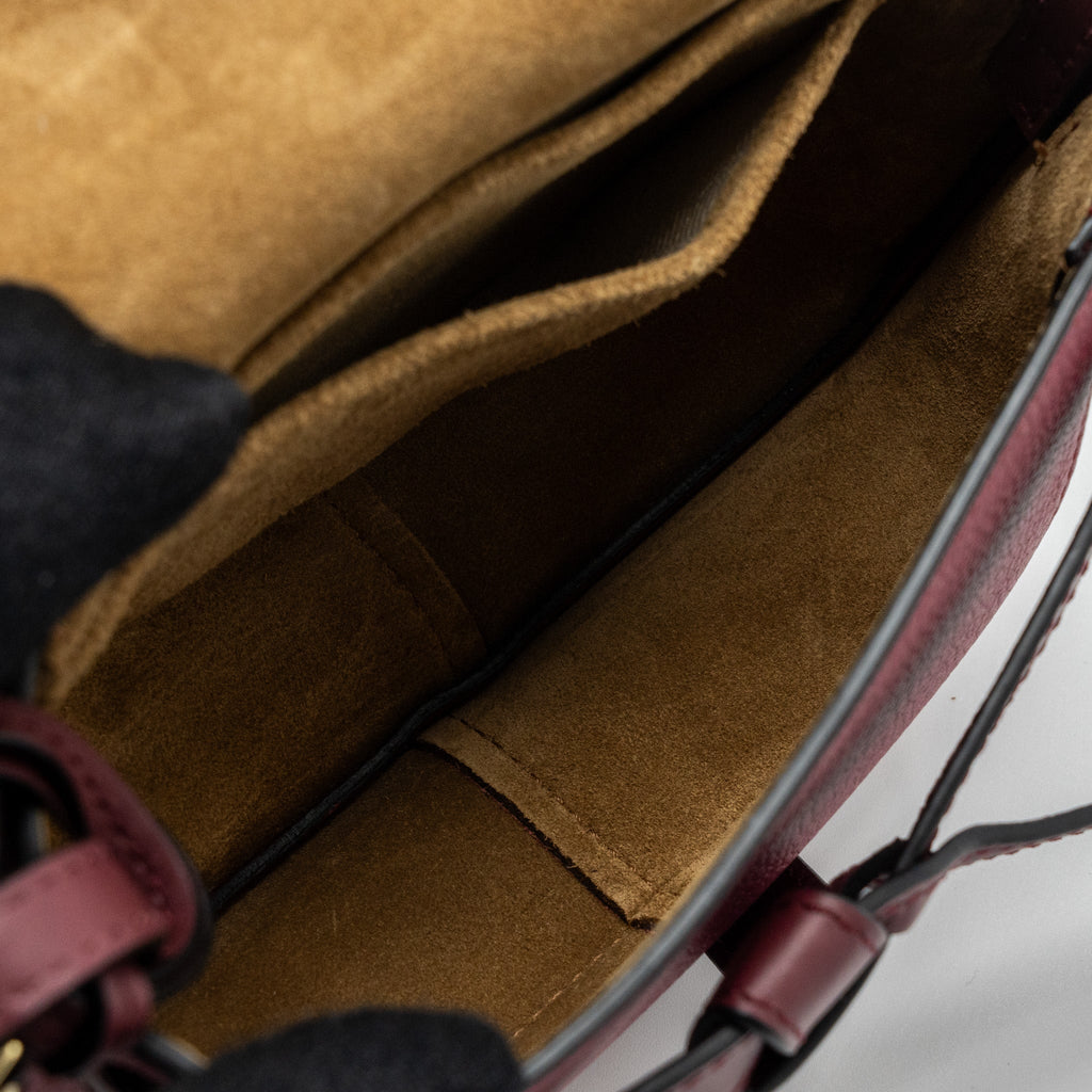 LOEWE MINI GATE BAG CALFSKIN MULTICOLOR RASPBERRY GHW
