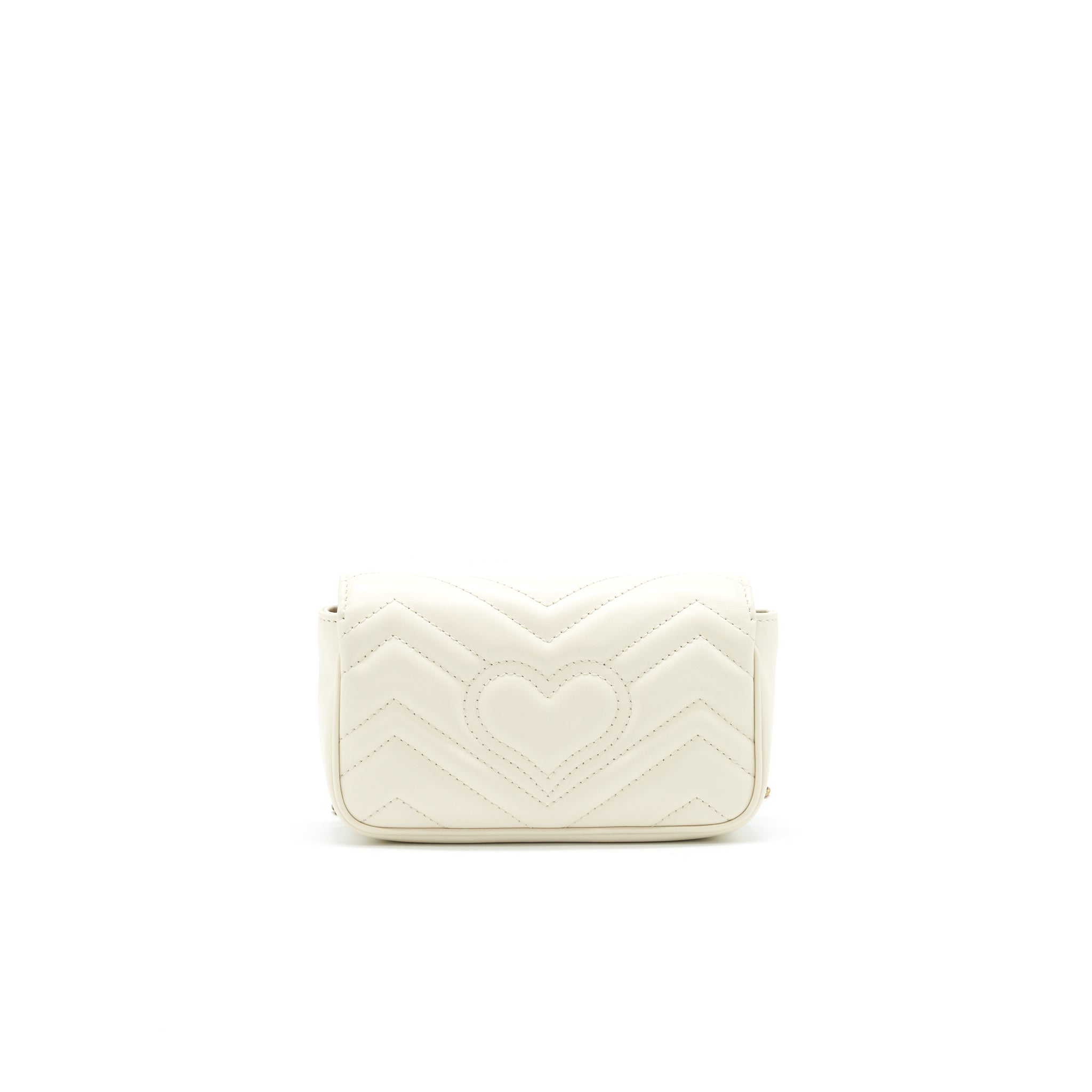 GUCCI GG MARMONT SUPER MINI BAG IN WHITE