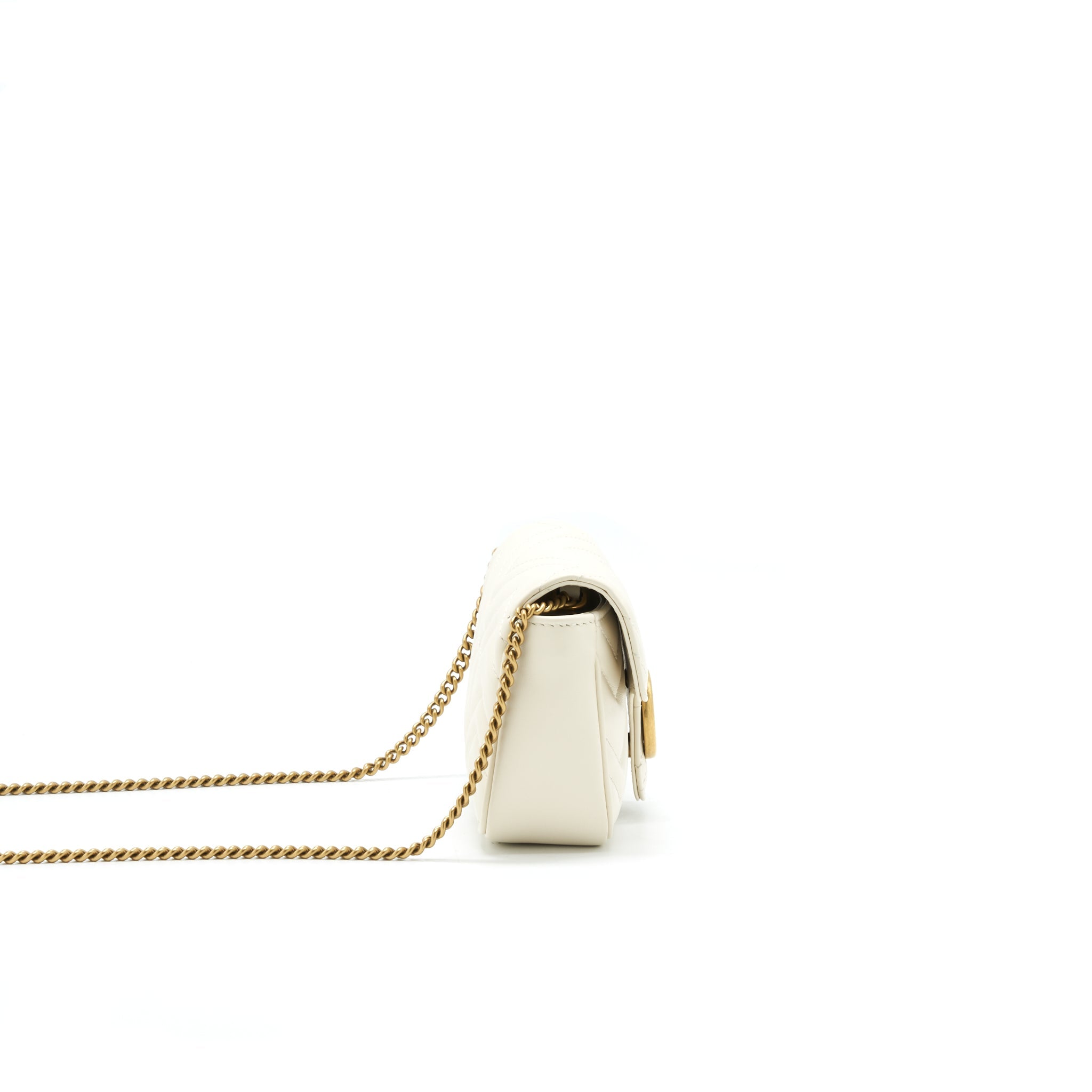 GUCCI GG MARMONT SUPER MINI BAG IN WHITE