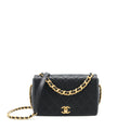 CHANEL SEASONAL FLAP BAG CAVIAR BLACK GHW