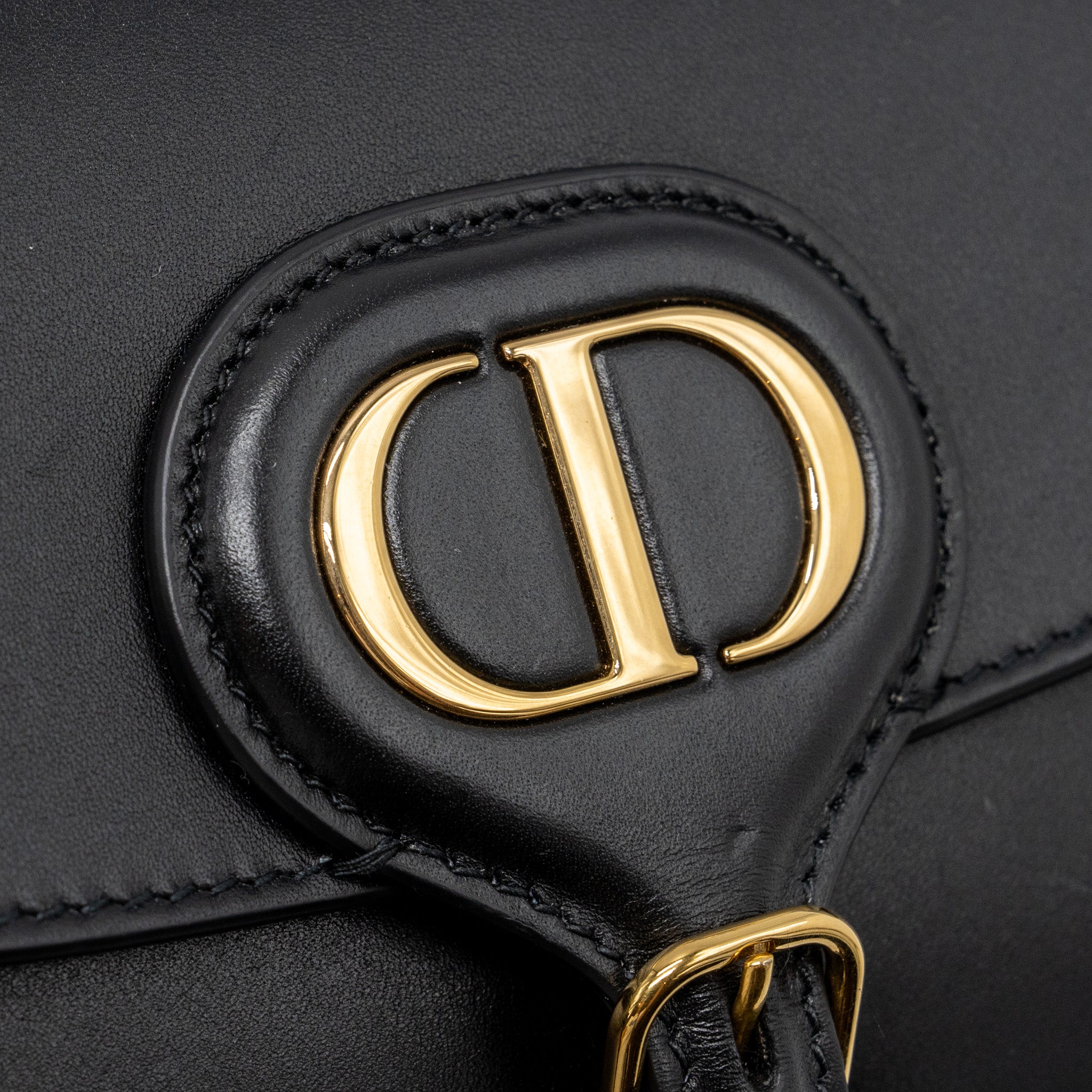 DIOR BOBBY EAST-WEST BAG BOX CALFSKIN BLACK GHW