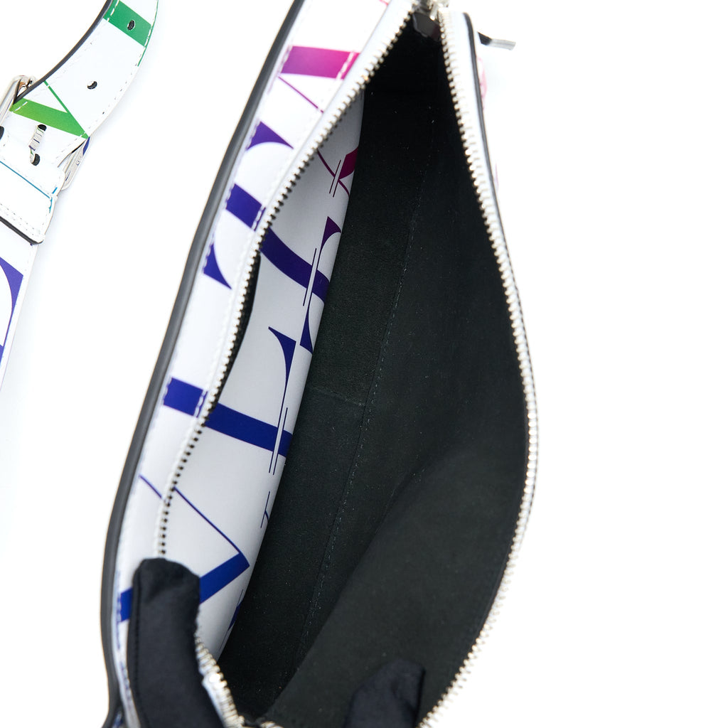 VALENTINO VLTN PRINT BELT BAG CALFSKIN WHITE/ MULTICOLOURED SHW