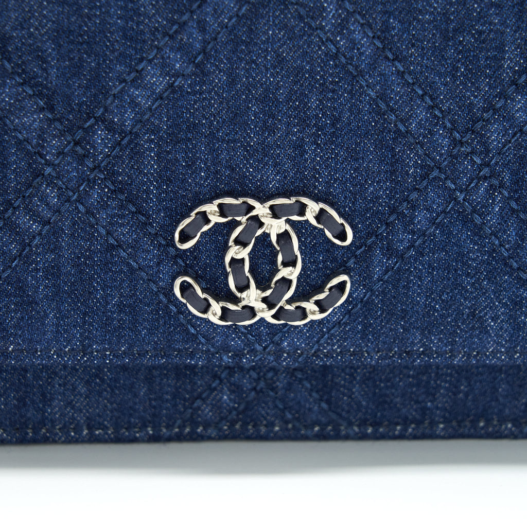 CHANEL 22P DENIM 19 WALLET ON CHAIN MULTICOLOUR HARDWARE(MICROCHIP)
