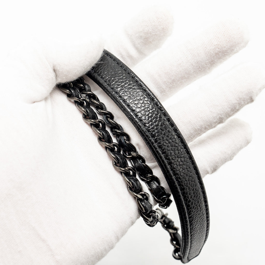 CHANEL SMALL COCO HANDLE CAVIAR SO BLACK