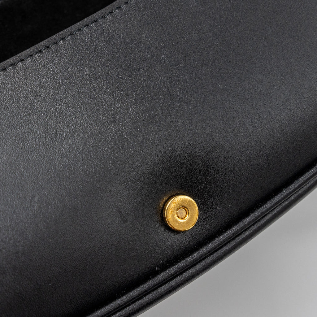 DIOR BOBBY EAST-WEST BAG BOX CALFSKIN BLACK GHW