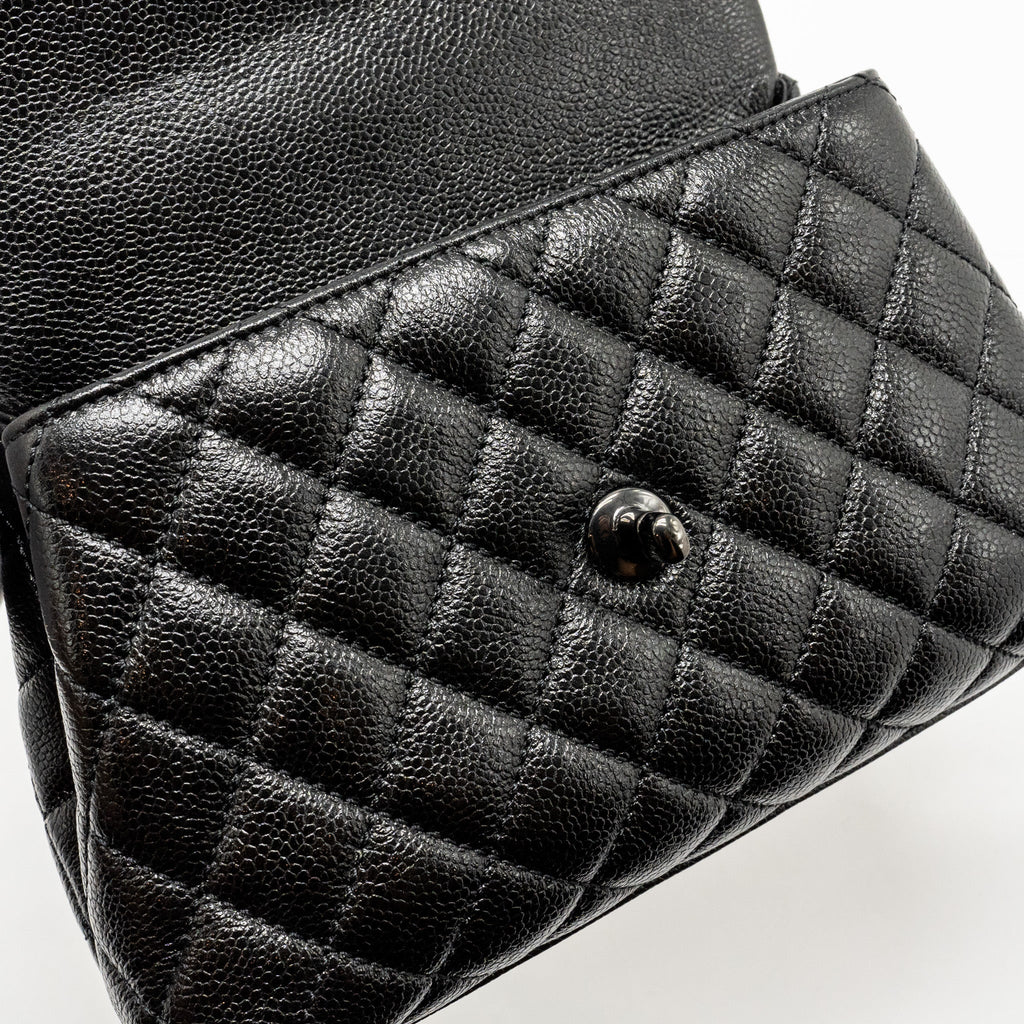 CHANEL SMALL COCO HANDLE CAVIAR SO BLACK