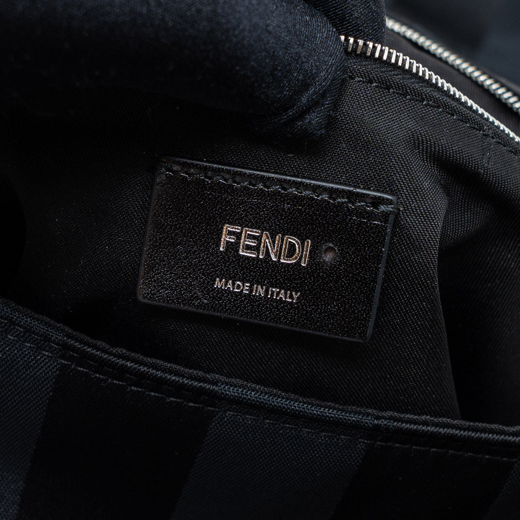 FENDI 20FW LARGE BAGUETTE BAG NYLON/LEATHER BLACK/YELLOW SHW