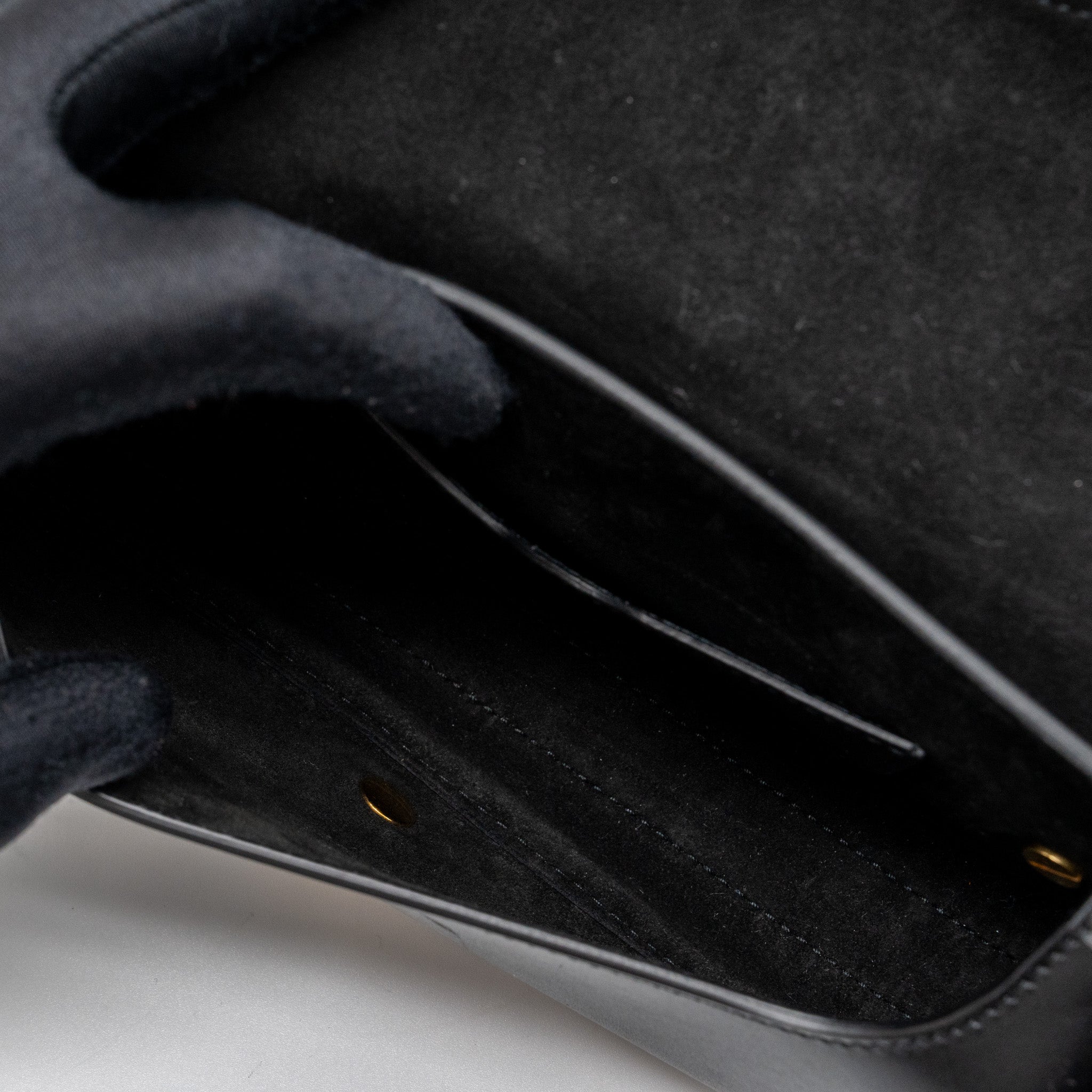 DIOR BOBBY EAST-WEST BAG BOX CALFSKIN BLACK GHW