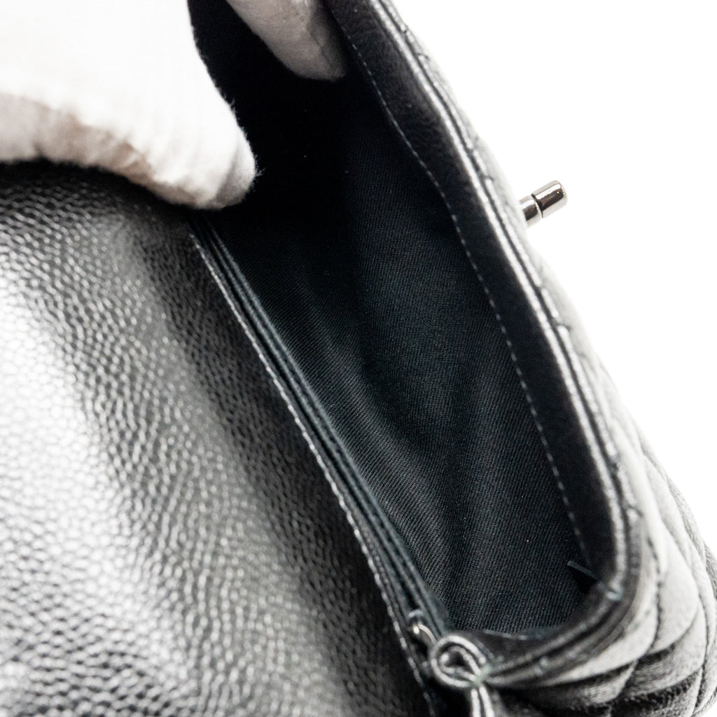 CHANEL SMALL COCO HANDLE CAVIAR SO BLACK