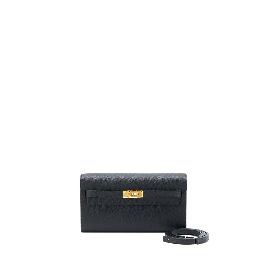 HERMES KELLY TO GO EPSOM BLACK GHW