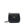 CHANEL SQUARE FLAP BAG LAMBSKIN IN BLACK GHW