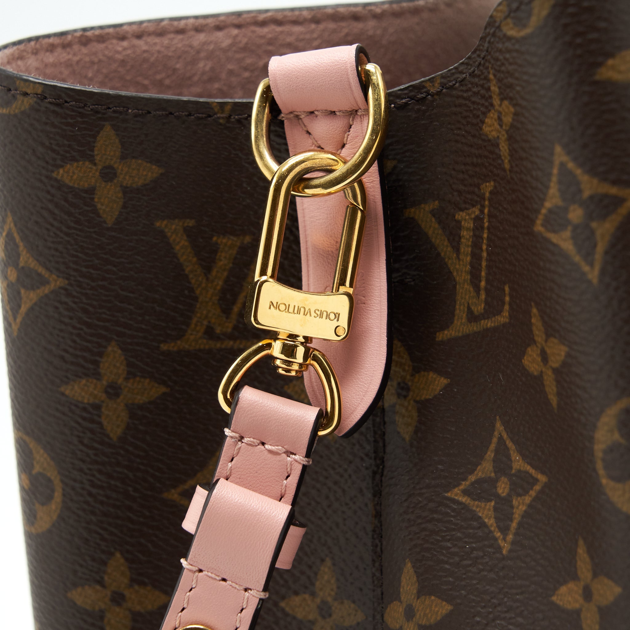 LOUIS VUITTON NEONOE MONOGRAM CANVAS PINK STRAP YEAR 2017