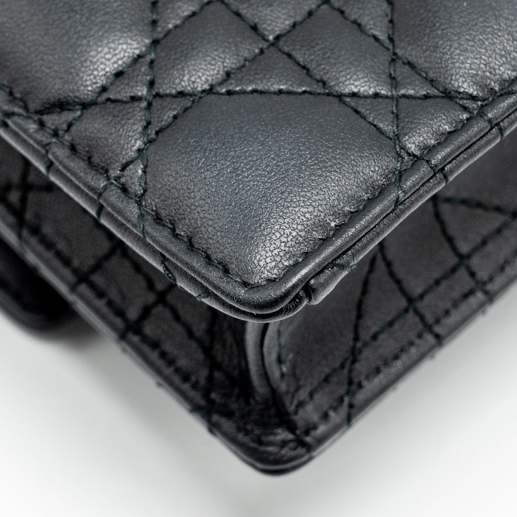 DIOR MY DIOR DAILY CHAIN POUCH LAMBSKIN BLACK LGHW
