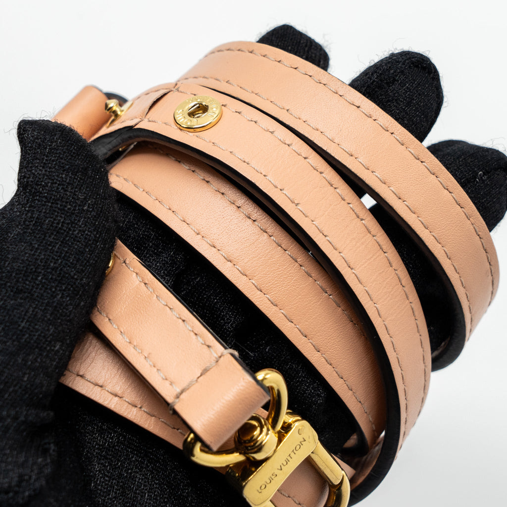 LOUIS VUITTON NEONOE MM DAMIER EBENE CANVAS LIGHT PINK GHW