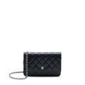 CHANEL CLASSIC WALLET ON CHAIN CAVIAR BLACK SHW (MICROCHIP)