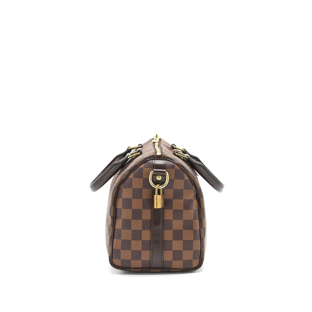 LOUIS VUITTON SPEEDY 25 DAMIER EBENE WITH STRAP
